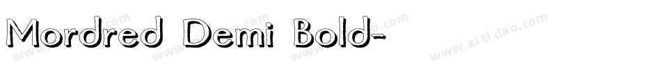 Mordred Demi Bold字体转换